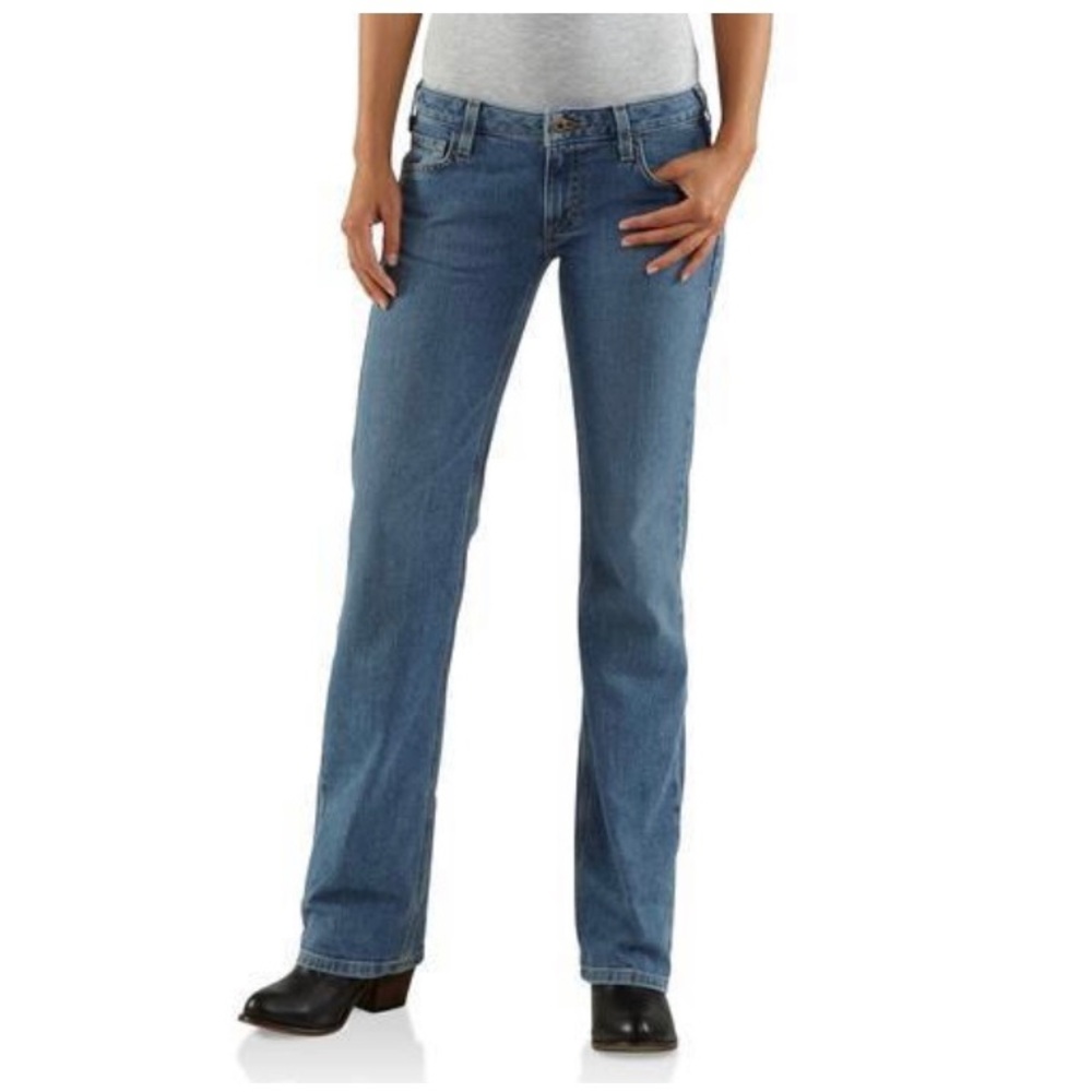 Women's Basic Boot Cut Original Fit Jean - Carhartt WB052 Size 8 Straight Fit